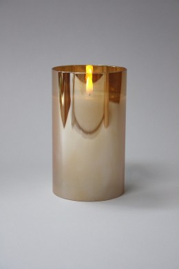 OUT OF STOCK 3.5"D x 6"H CHAMPAGNE RADIANCE POURED CANDLE  [478266]  